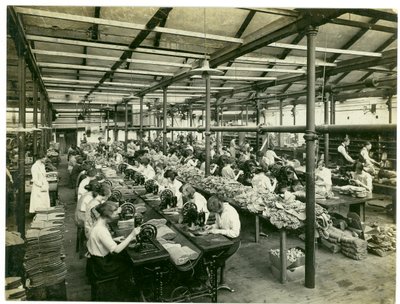Slipper Manufacture, Long Meadow, 1923 by English Photographer